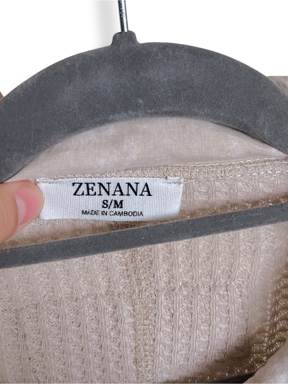 Zenana Boutique Waffle Cropped Button Shacket Small/Medium - Picture 6 of 6